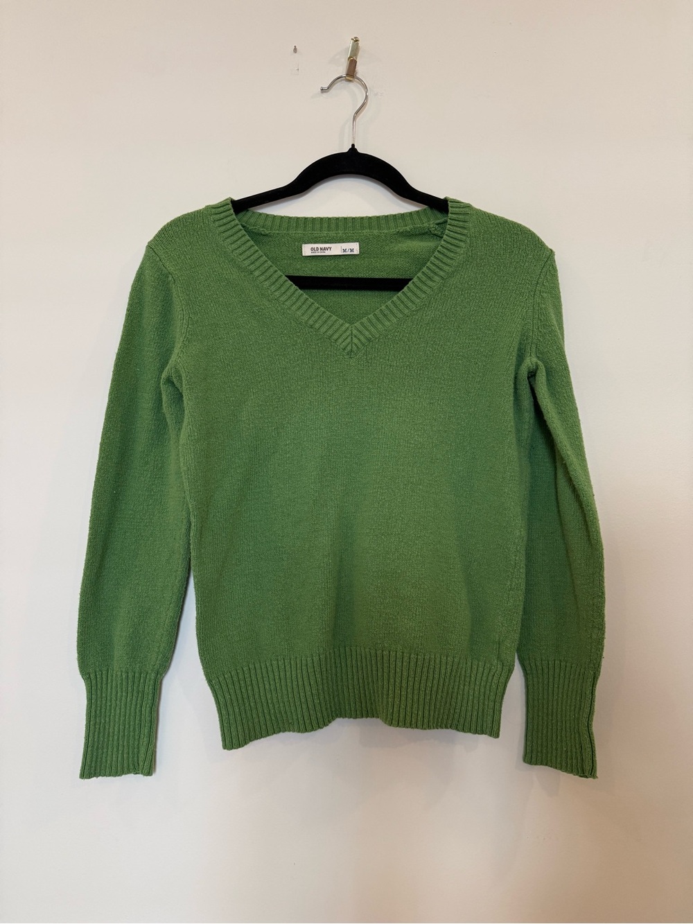 Old Navy Green V-Neck Sweater